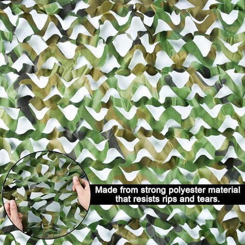Fousam Camo Netting, Camouflage Net for Hunting Shooting, Military Theme Party Decoration, Sunshade, Car Cover, Army Surplus - Image 4