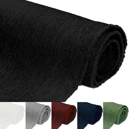 Gryvmnos 900D Upholstery Fabric, Waterproof Canvas Fabric by The Yard, 58" W Heavy Duty UV Resistant Durable Outdoor Fabric for DIY Sewing Tool Bags Chairs Furniture Covers, Black, 1 Yard