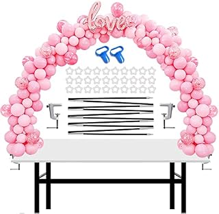 IDAODAN Table Balloon Arch Kit 12ft Adjustable Balloon Arch Stand for Baby Shower,Wedding, Festival, Graduation,Birthday Decorations and DIY Event Party Supplies
