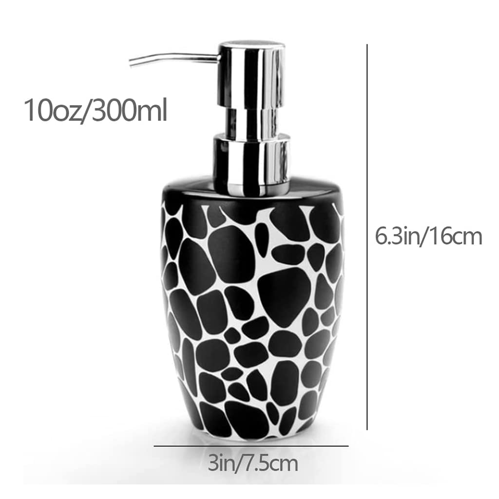dozownik mydła Keramische Zeepdispenserbadkamer Aanrecht Lotion Dispensers Grote Volume Druk Zeeppomp Dispenser 10oz/300ml Prosty