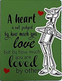 Tin Man A Heart Loved by Others, Sign 8x12 inch Metal Vintage Style Nostalgic Advertising Wall Sign