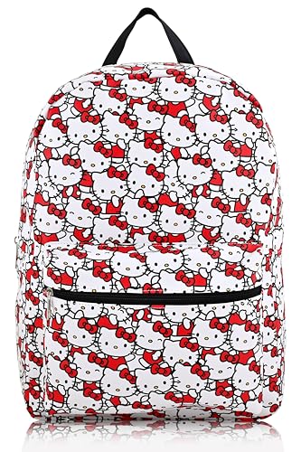 Image of Fast Forward Sanrio Hello Kitty Backpack for Girls, Boys, Women, Men, Adults, Unisex | Cute PU Leather Large Travel Backpack Purse Shoulder Purse | Hello Kitty Bag and Accessories