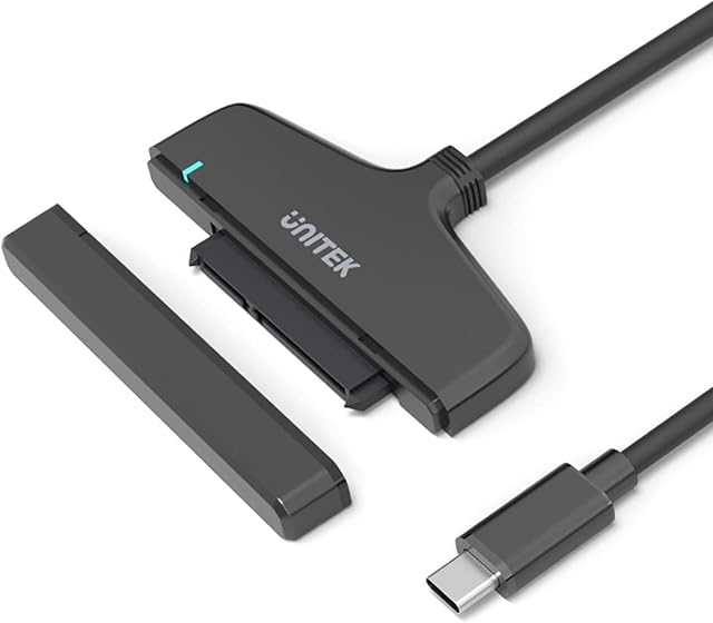 Unitek USB C Hard Drive Adapter, USB Type-C 3.1 to SATA III Hard Drive Converter Cable for 2.5 inch SATA HDD/SSD Hard Disk and Solid State Drives, Support UASP