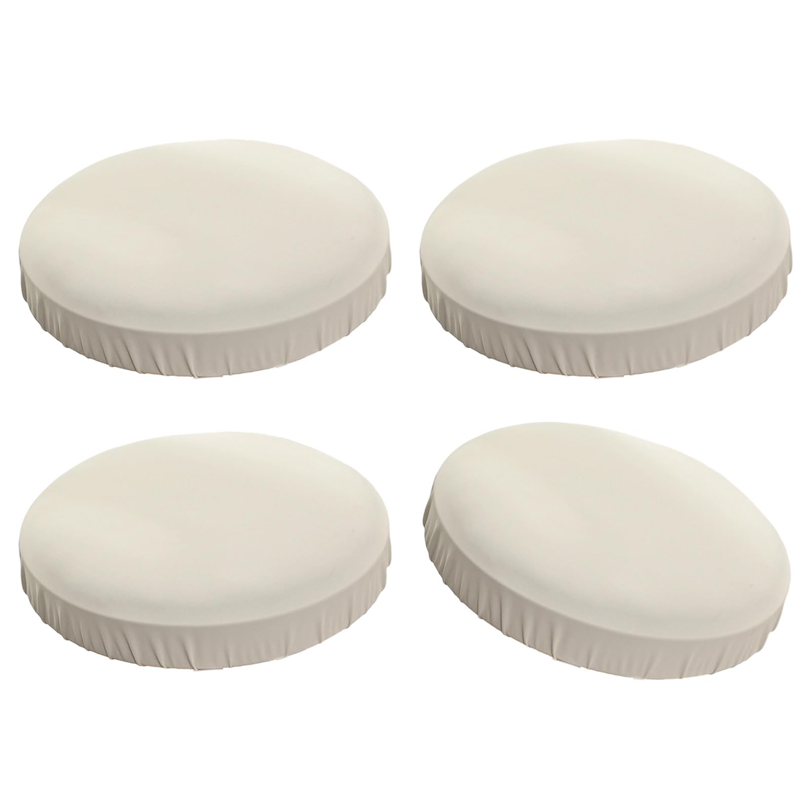HDOYTXXM 4pcs Glossy Stretchable Round Stool Covers Water Resistant Faux Leather Polyester Seat Cushion Slipcocks for Home Decors Glittering Round Seat Covers