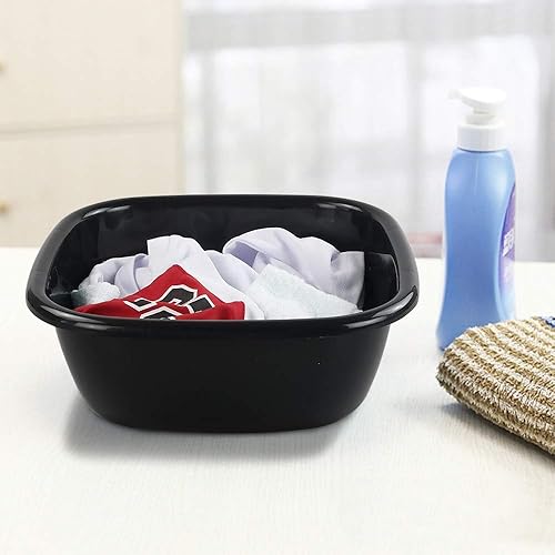 Miniatura 7 de Kekow Paquete de 4 bandejas pequeñas para lavabo, 8 cuartos de galón de color negro