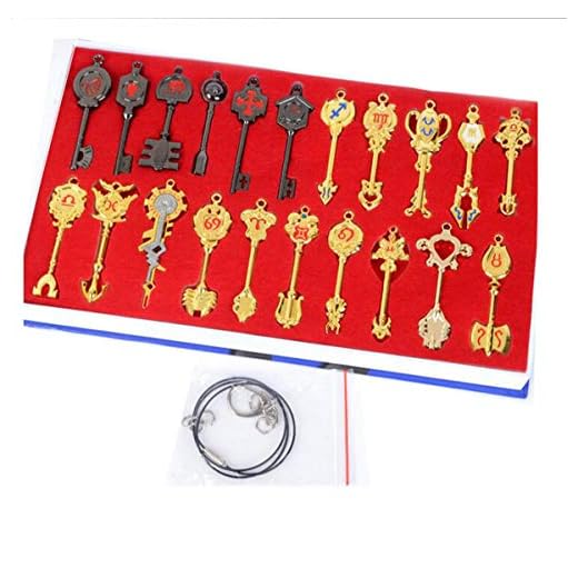 Xcoser – Asistente de Magic Metal Armas Accesorios Colgante Llavero Collar Set - -