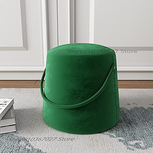 Nordic Net Red Portable Small Stool Living Room Fabric Sofa Stool Shoe Changing Stool Footstool (Color : 4)