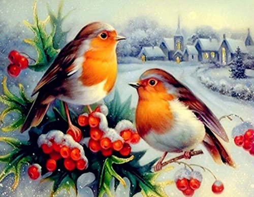 Kit d'art diamant oiseau sur branche pour animer vos après-midis créatifs