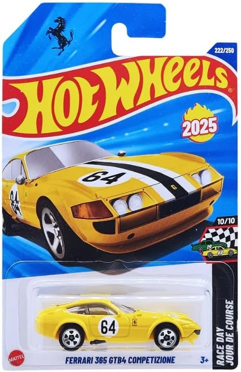 Amazon.com: Hot Wheels Ferrari 365 GTB4 Competizione [Yellow] Race