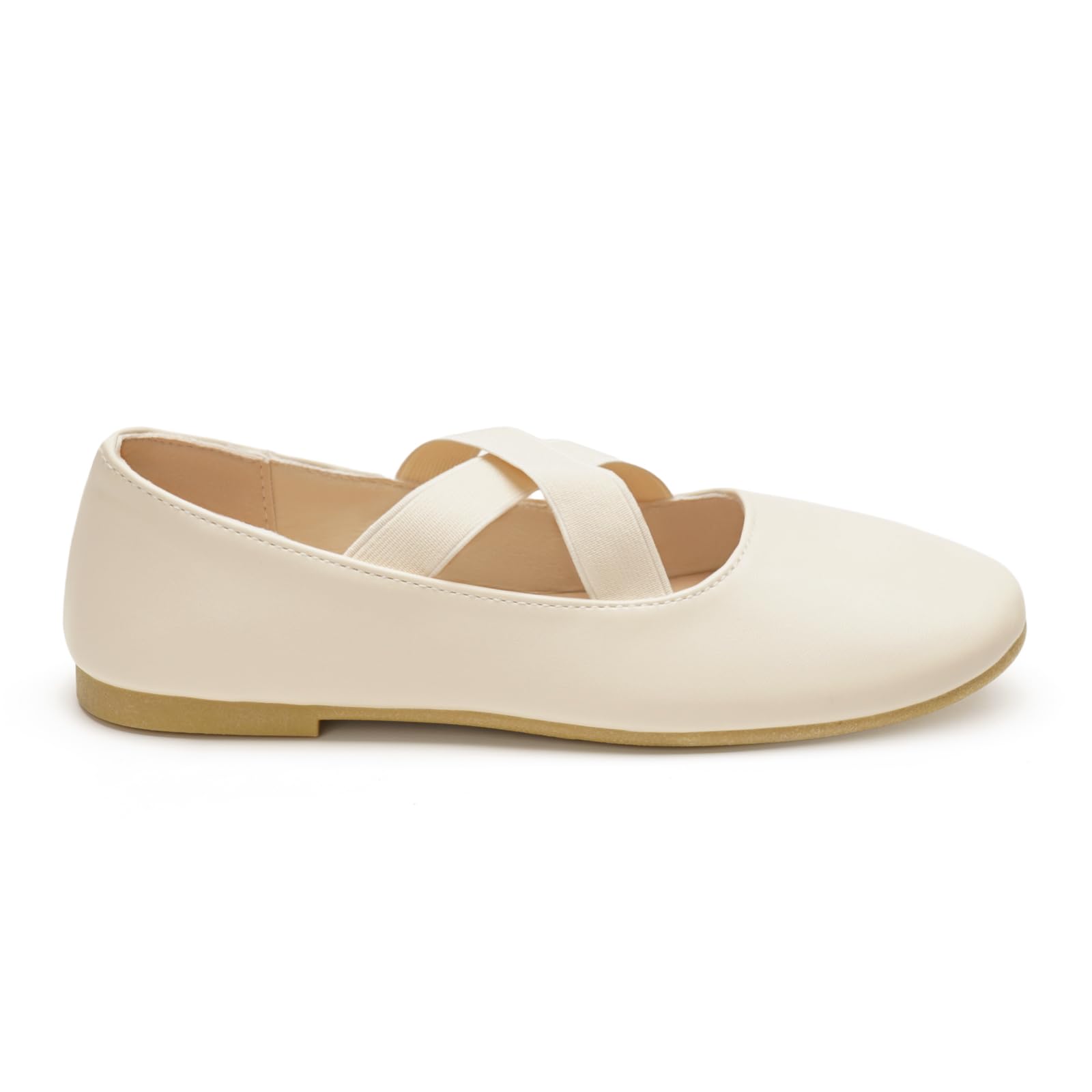GLAMORA Ballerinas Damen, Riemchenballerinas mit Elastikriemen, Bequeme Mary Jane Ballerinas, Flache Ballettschuhe aus Kunstleder, Runde Spitze, Leichte Halbschuhe