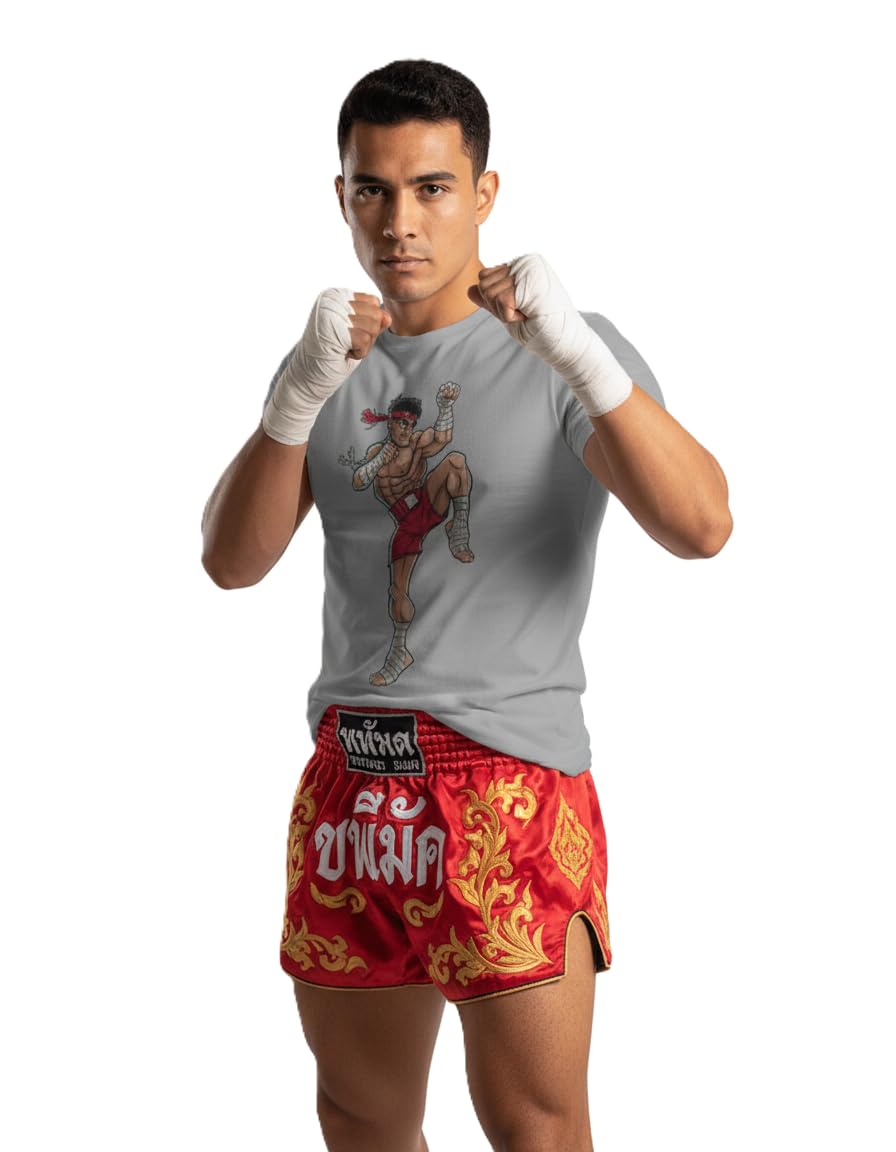 Title: Second Skin Muaythai Tee: Ultra-Soft Dotted Fabric for Unmatched Breathability & Dryness-image-34