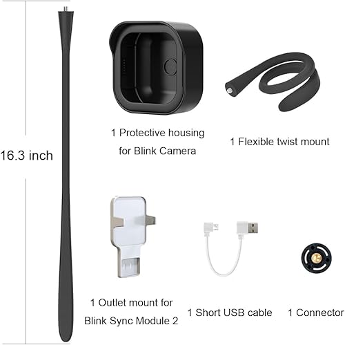 Miniatura 7 de Nuevo soporte giratorio flexible compatible con Blink Outdoor (4 y 3 generación), carcasa protectora resistente a la intemperie con soporte de pared
