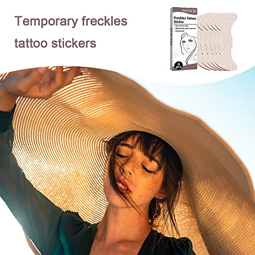 YYMEIDS 6 Pcs Freckles Tattoo Stickers Water Transfer Face Temporary Tattoo Stickers Waterproof Freckle Patches for Daily Life Party Travel Beach - Image 4