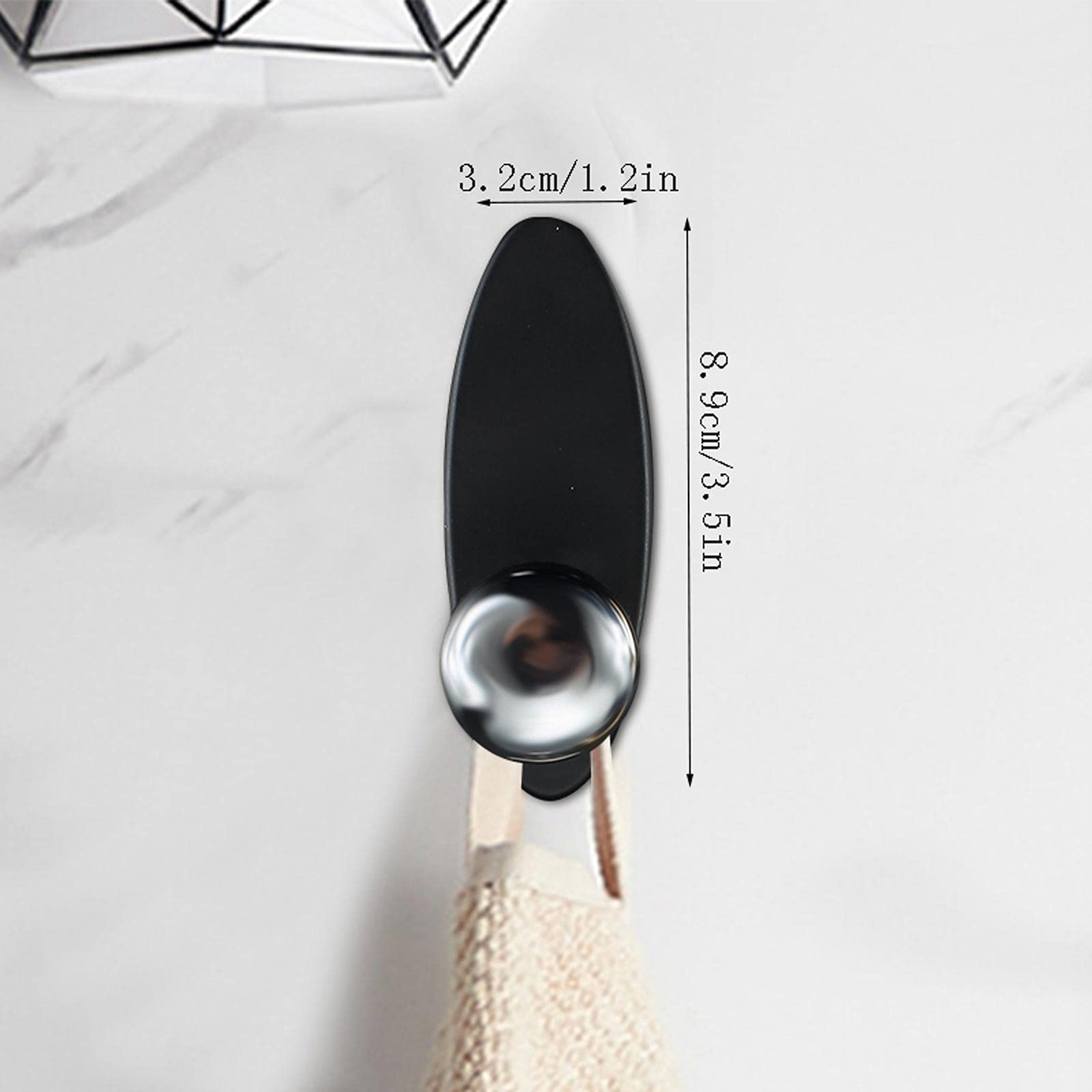 Bastidores de abrigos Ganchos montados en la pared Ganchos Robe Ganchos Capa de percha de tela Ganchos de metal contemporáneo for baño Garaje de cocina Percha de una sola capa 4 piezas (negro) Rack de