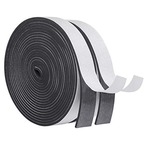 Foam Strips with Adhesive-2 Rolls, 1 Inch Wide X 1/8 Inch Thick High