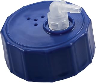 neoLab 2-0838 HDPE GL45 - Tapón de rosca con oliva, 6,5 mm de diámetro, color azul