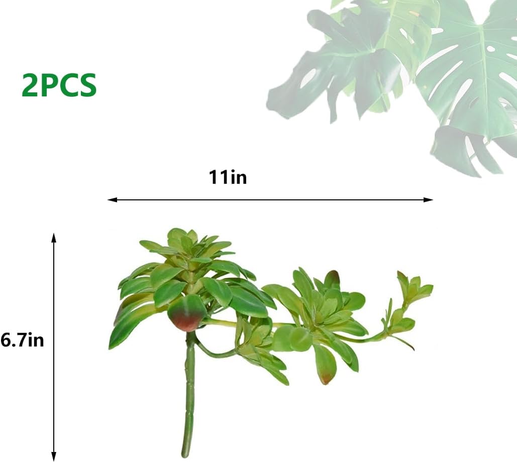 2pcs Artificial Succulent Plants, Realistic Large Fake Succulents, Artificial Hanging Ornaments for Decor - Image 6