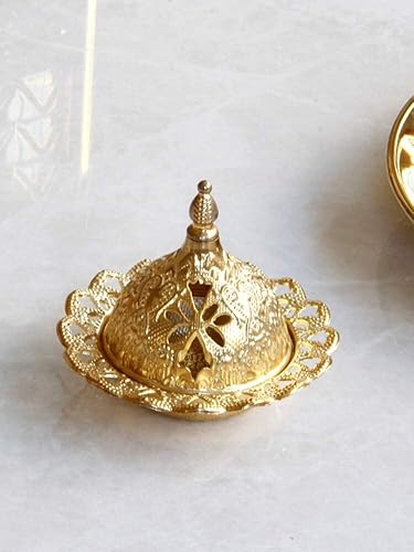 Gold Arabic Incense Holder, Cone/Bakhoor Burner, Middle Eastern Floral Dubai Style, Home/Office Decor, Wedding/Ramadan/Eid Gift/Favors #TOP1