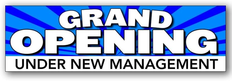 Grand Opening Under New Management Vinyl Banner 5 Feet Wide by 2 Feet Tall