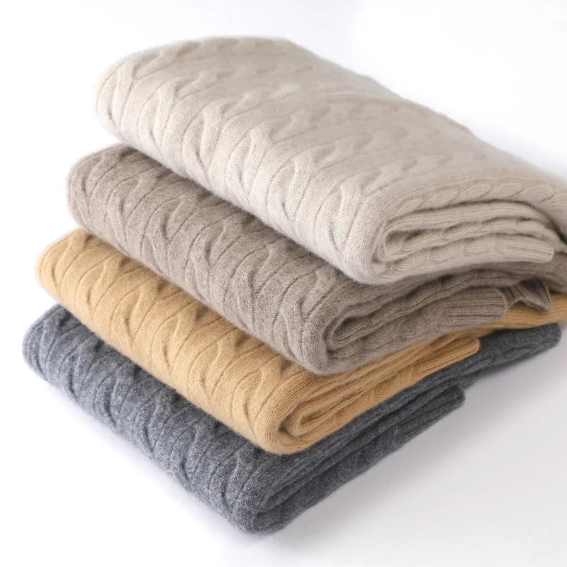 Women's Cashmere Sweater Thickened Knitted Solid Pullover Loose Tops Soft Shirt Jumper2