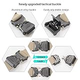 JUKMO Tactical Belt, Military Hiking Rigger 1.5" Nylon Web Work Belt with Heavy Duty Quick Release Buckle (Coyote, Medium)