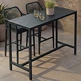 Mendler Stehtisch HWC-P91, Gartentisch Bartisch Tisch, Outdoor Metall 105x130x65cm - gr&uuml;n