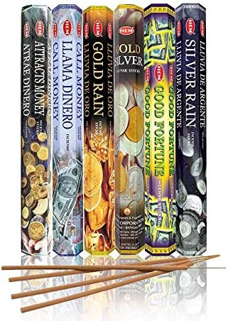 HEM assorted incense sticks pack of 6, 20 stick tubes,120 sticks total