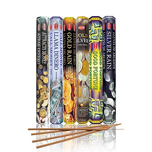 Hem Assorted Incense Sticks Pack Of 6, 20 Stick Tubes,120 Sticks Total #TOP22