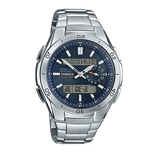 Casio Wave Ceptor Herrenarmbanduhr Solar und Funkuhr massives Edelstahlgehäuse und Armband – Bild 3