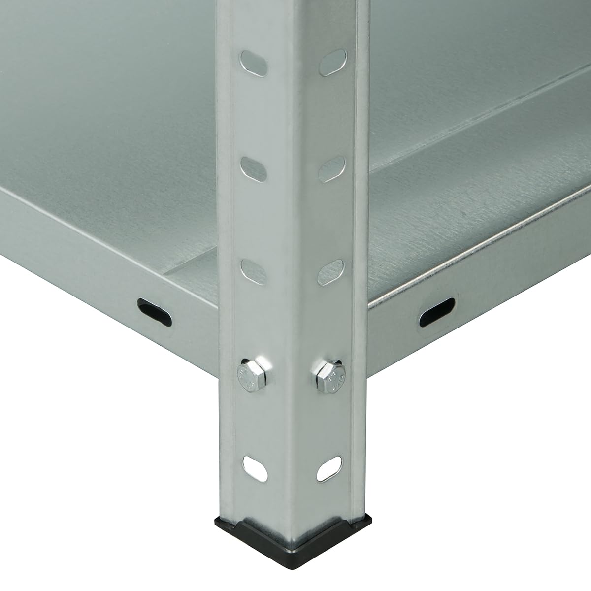 Metalkas BR-ECO - Scaffale con 5 ripiani, 177 x 90 x 40 cm, ripiani regolabili in altezza, fino a 350 kg, per carichi pesanti, cantina, officina, zincato, in metallo, argento