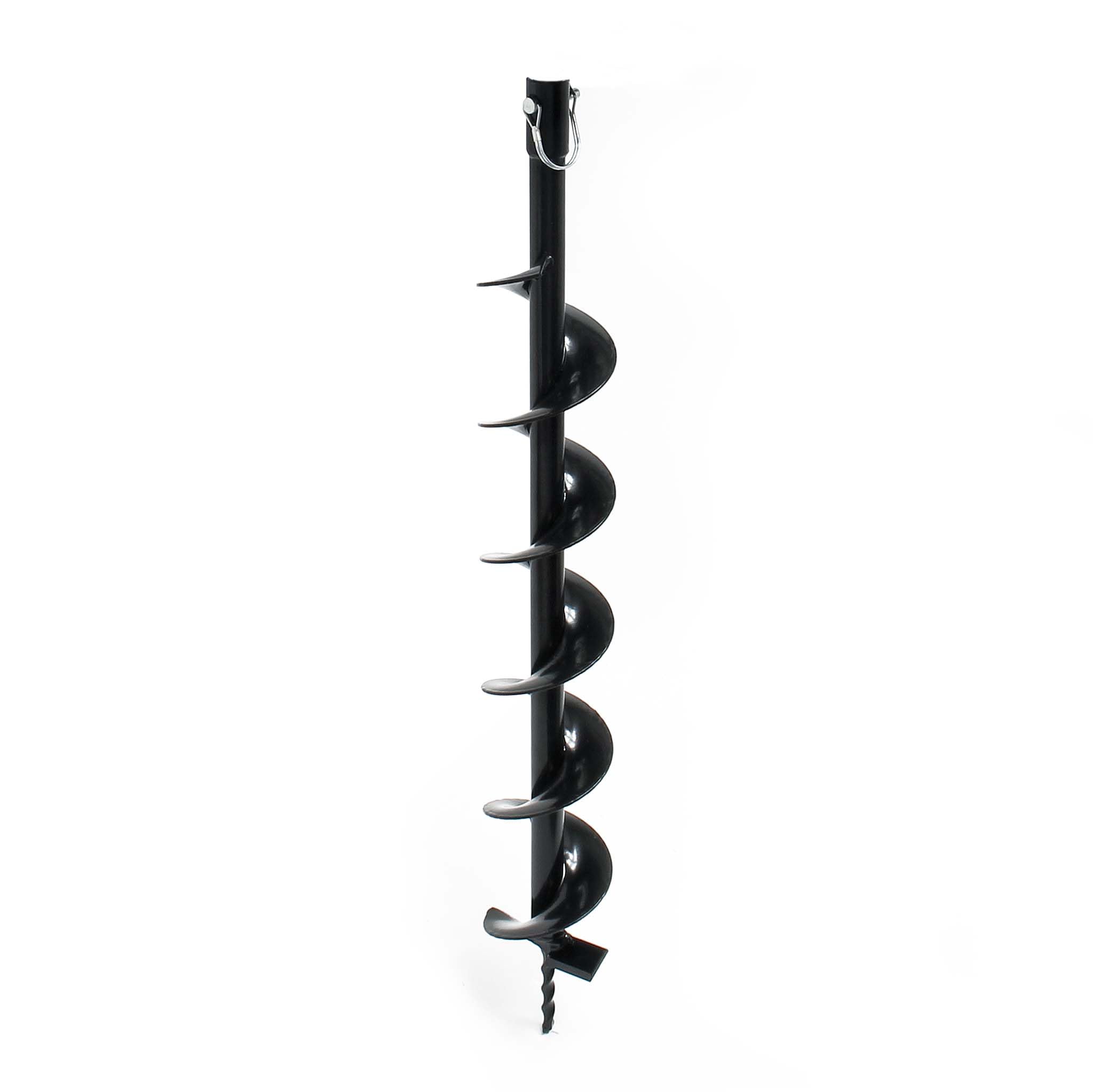 Wiltec Benzin Erdlochbohrer Set mit 100 mm Bohrer, 1,4 kW 1,9 PS 52ccm Pfahlbohrer Pflanzenbohrer