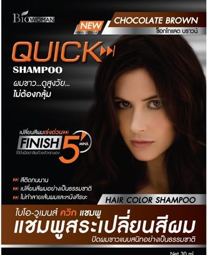 Bio Woman Hair Color Shampoo Quick Chocolate Brown Color 30 Ml.