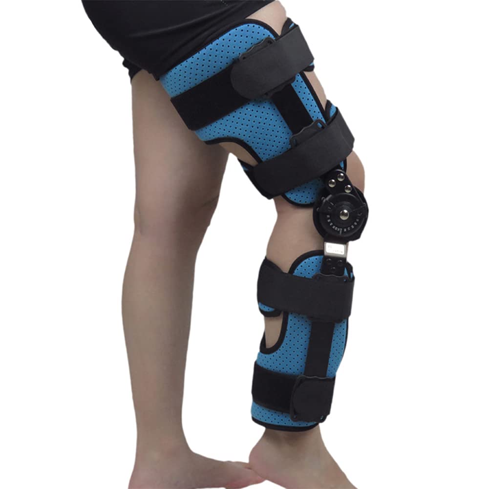 Rodillera Ajustable con Bisagras, Órtesis De Rodilla con Bisagras, Rodilleras Postoperatorias Ajustables, Estabilizador De Rótula para Ligamentos Cruzados Anteriores (Lca（Right-One Size）