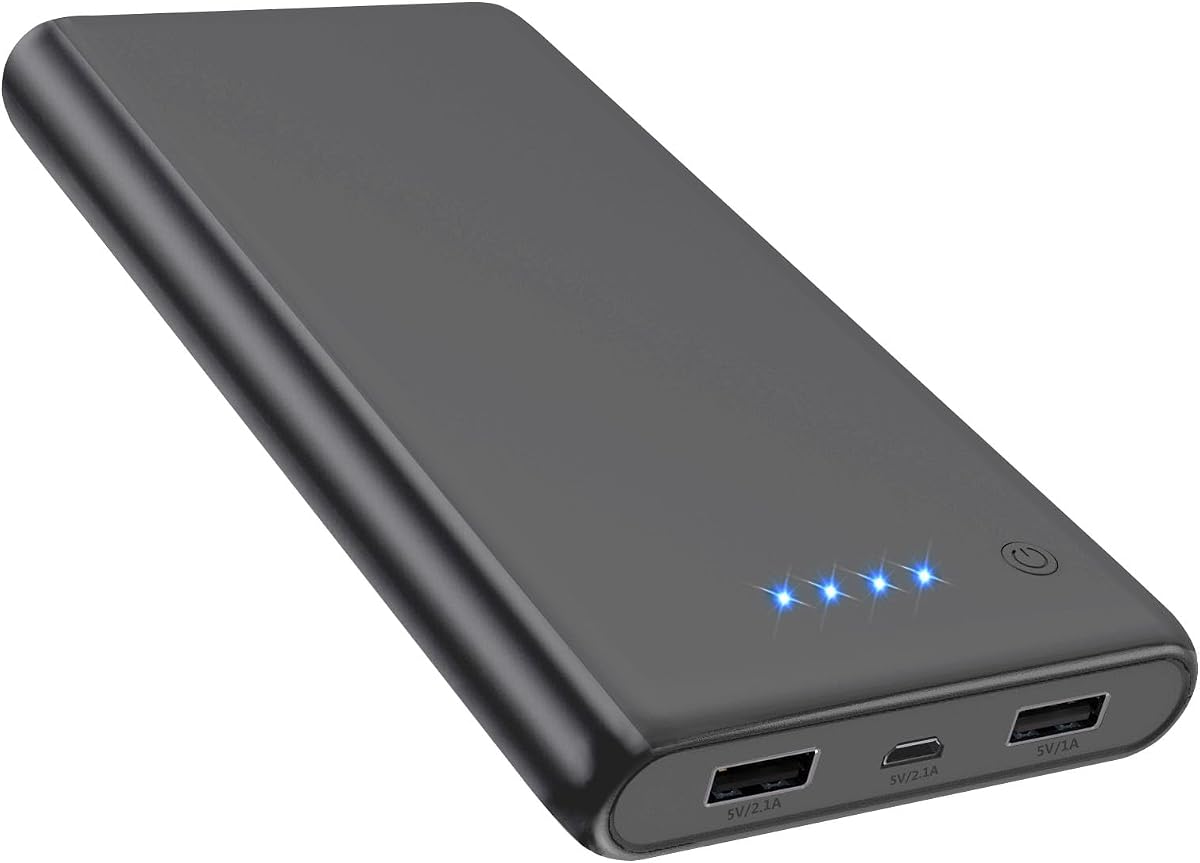 Cargador portátil Power Bank 25800mAh, cargador de teléfono portátil de carga rápida de 5V/3A, 3 puertos USB, paquete de batería externa de respaldo, viaje, camping, esencial para iPhone 17/16/15/14, Samsung Galaxy Android iPad, etc.
