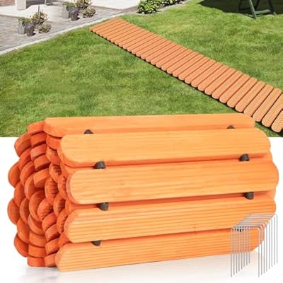 Wooden Garden Pathway,8ft Outdoor Roll Out Wooden Garden Walkways,Cedar Straight Walkway,Weather-Resistant UV Protected Roll Up Wood Road Floor for Boardwalks, Beach,Pool,8' Party Pathways