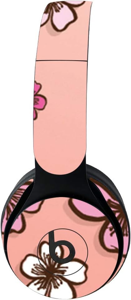 MightySkins Skin for Beats Solo Pro Wireless Headphones - Water Flowers | Protective, Durable, and Unique Vinyl Decal wrap Cover | Easy to Apply, Remove, and Change Styles | Made in The USA