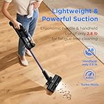 CANDY™ Cordless Vacuum Cleaner,3-in-1 Ultra-Light 4.8lb Vacuum, Anti-Hair Wrap,12-45Min Runtime,Powerful Suction,180° Flat,150° Left Right Swivel,HEPA Filtration for Carpets, Hard Floors & Pet Hair - Image 3