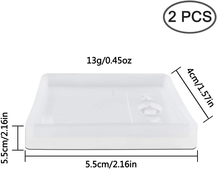 2 pcs Media Player Mold, AIFUDA Resin Silicone Casting Molds for Keychain, Pendant and Decoration Supplies