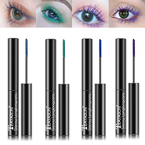 BELLESKY Colored Eyelash Mascara 12 Pack Waterproof and Smudgeproof Longlasting Mascara Cruelty Free & Vegan Volume Mascara for Eyelash Eye Makeup (12 Colors Set)