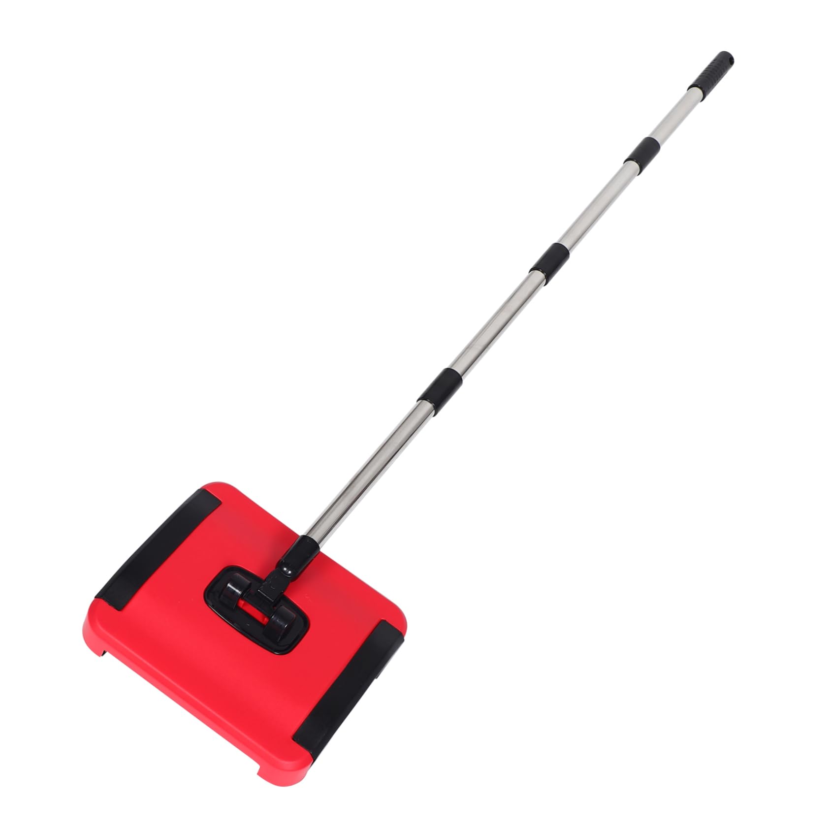 Zerodeko Balayeuse Manuelle Conception Poussée Pratique avec Brosses Rotatives pour Tapis et Bac à Poussière en Pp et Acier Inoxydable, pour Nettoyage Domestique