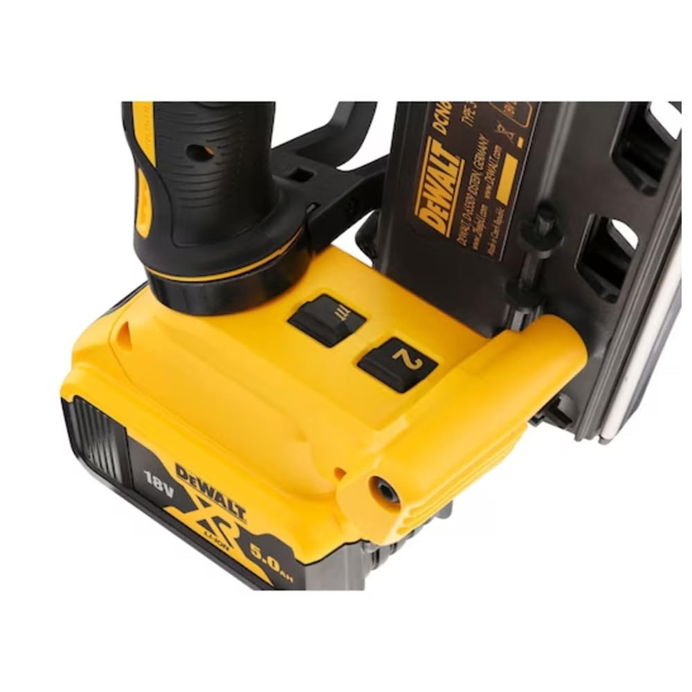 DEWALT Clavadora de Estructura Sin Escobillas XR 18V, Logitud de clavo hasta 90mm, 2 Velocidades, Inclinación 30°-34°, Capacidad 55 Clavos, Modo Secuencial/Ráfaga, LED - DCN692N