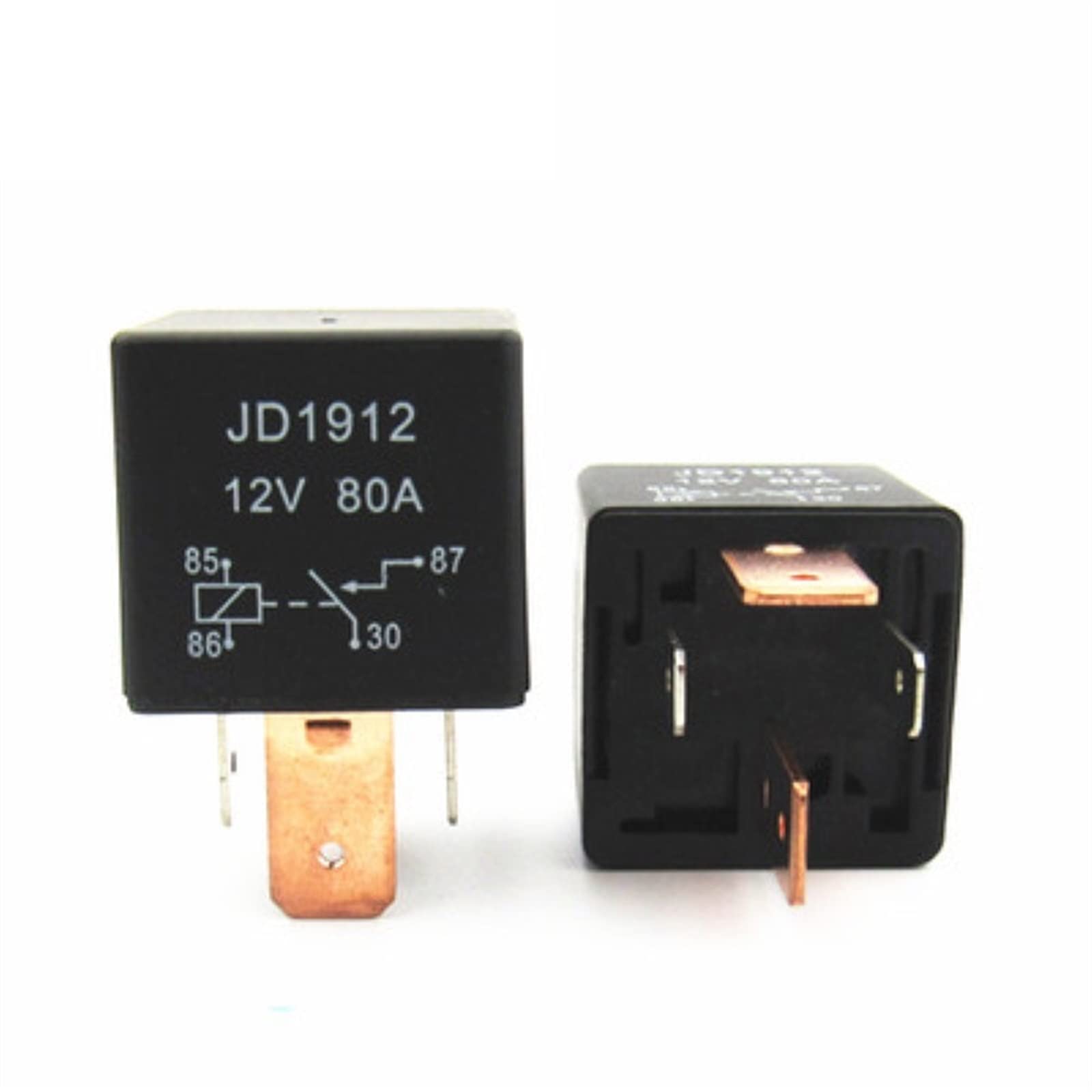 AQHYEBNSR 10pcs Car Relay 4 feet JD1912 12V 80A Start/Light/Fan/air Conditioner