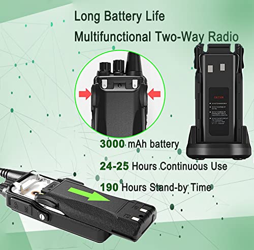 Image of SAMCOM Long Range Two Way Radios Rechargeable 2 Watt, 3000mAh 24Hour Work Time, High Power 2 Way Radios Handheld UHF Walkie Talkies for Adults, Group Call for Business Construction Warehouse, 1 Pack | 3000mAh 24H Work, High Power 2 Way Radios UHF Walkie Talkies for Adults, Group Call for Business Construction Warehouse