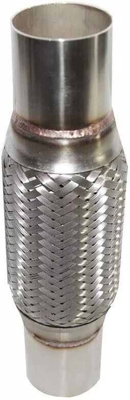 Universal Exhaust Flex Pipe 2.5"X5"/12" Heavy Duty Stainless Steel，For Heavy Duty and Cars