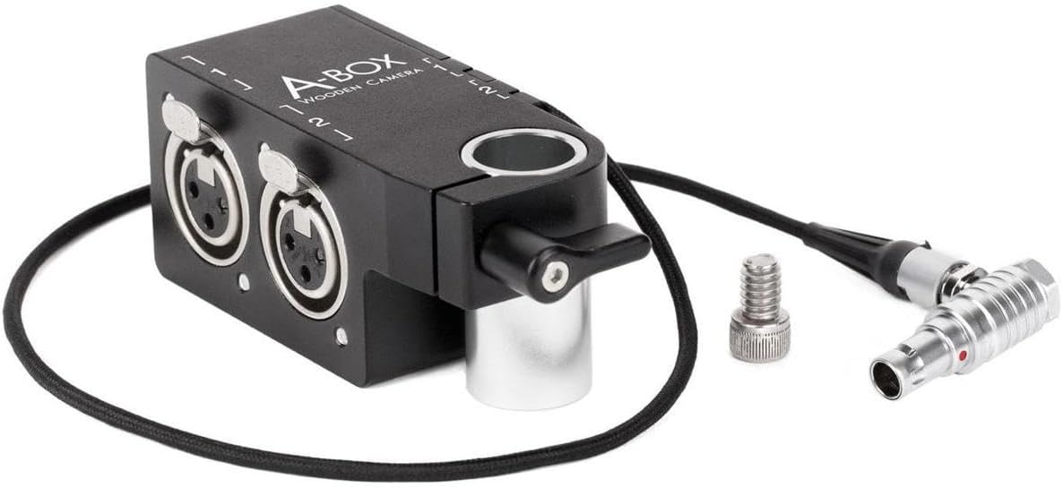 Wooden Camera A-Box Adapter Compatible for The Alexa Mini LF | Adapts One 6-pin Output Cable to Two 3-pin XLRs | Lightweight and Easy to Mount