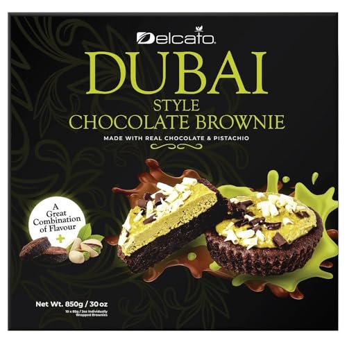 Dubai Style Chocolate Brownie with Real Pistachio, Individually Wrapped Treats