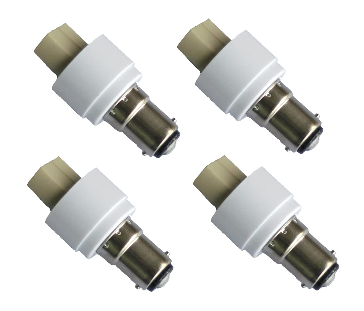 CANHUI Pack of 4 B15/B15D/BA15D to G9 Light Bulb Socket Adapter/Converter for Halogen and LED Pin Fittings -