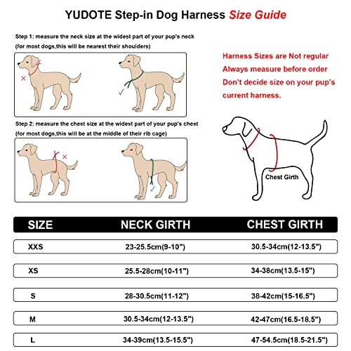 YUDOTE Step-in Reflective Harness Easy-on Easy-off 2-Layer Soft Mesh Vest with ID Tag Holder for Medium Dogs Daily Use,Hot Pink - Image 3
