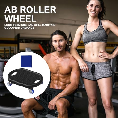 Tabla de rueda abdominal de PVC y acero con esterilla para entrenamiento central en casa 3
