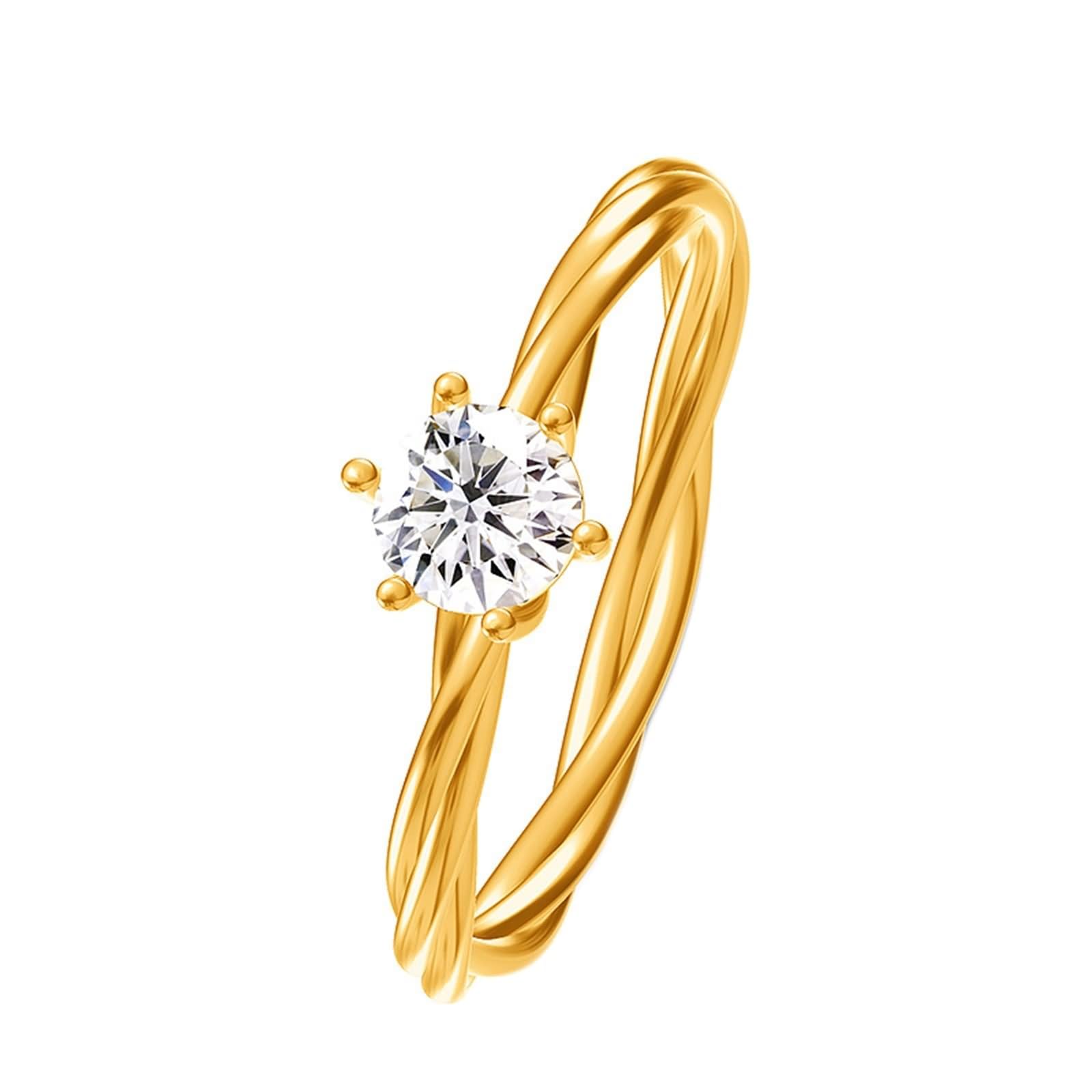 Fedi Nuziali Moderne, Fedi Nuziali Stile Elegante Oro Giallo 14K/18K Anniversario Regali Per Donna